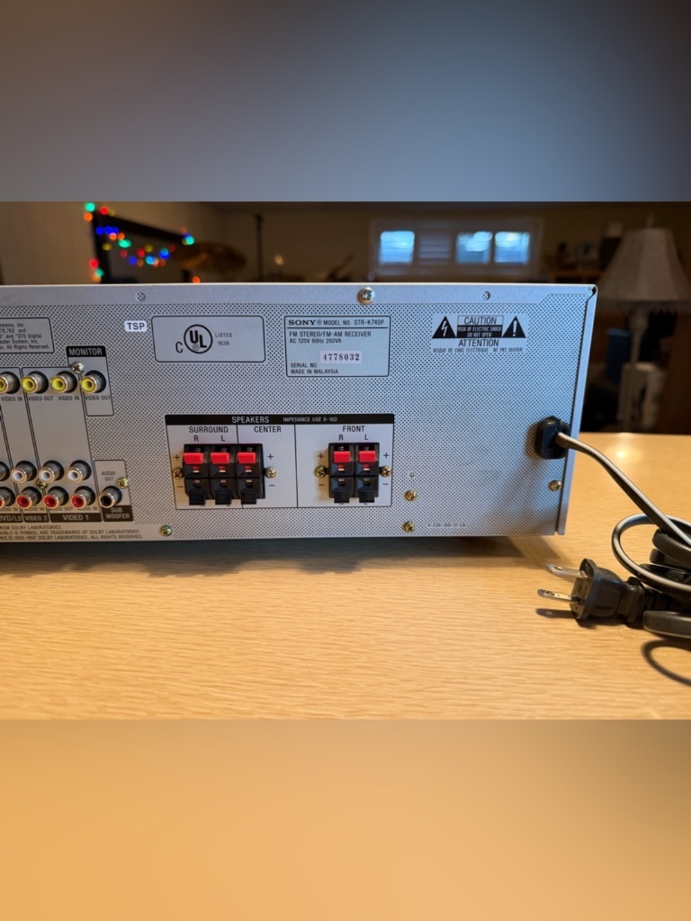 Vintage Sony Stereo Receiver STR-K740P Surround Sound Digital 80WPC SERVICED🎶 - Picture 8 of 8
